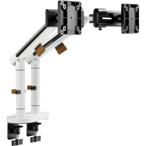 Кронштейн для мониторов Ultramounts UM 727W белый 17"-32" макс.9кг крепление к столешнице поворот и наклон