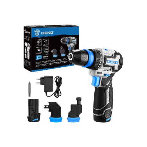 Дрель-шуруповерт DEKO DKCD12 Pro One (085-1320) 2x3.0Ач