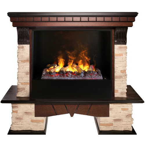 Электрокамин RealFlame Rockland AO античный дуб с очагом 3D Cassette 630