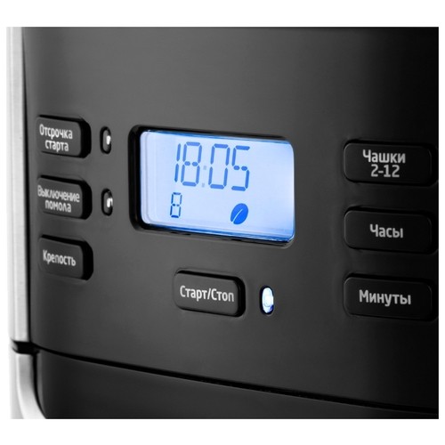 Кофеварка Капельная Kitfort Кт-720 Черный/Серебристый