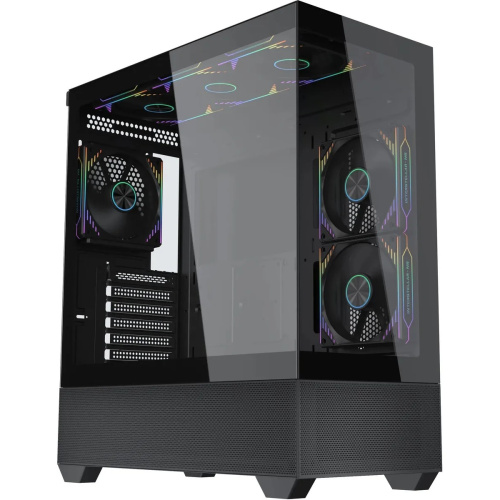 Корпус Accord ACC-EL1B TG, ATX, Midi-Tower, без БП, черный