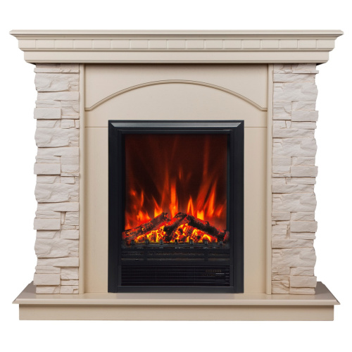 Электрокамин RealFlame Elford WT белый дуб с очагом Eugene