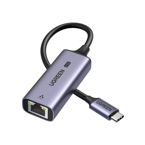 Адаптер UGREEN CM648 (25052) USB-C 3.1 to RJ45 2.5G Ethernet Adapter серый