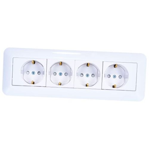 Розетка Schneider Electric Прима (RA16-411M-B) 4-м белый