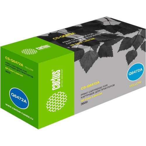 Картридж Cactus CS-Q6472A для принтеров HP Color LaserJet 3600 желтый 4000 стр.