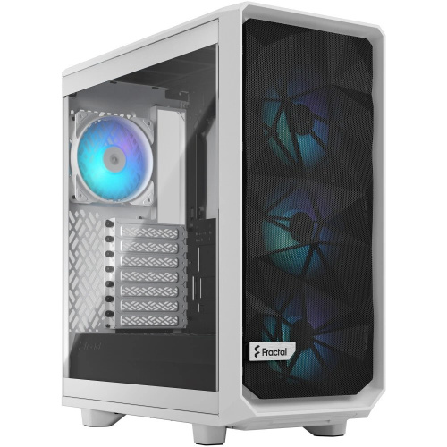 Корпус Fractal Design Meshify 2 Compact RGB TG Light Tint (FD-C-MES2C-08) без БП Midi-Tower, 4x120mm 2xUSB-A 3.2 + 1xUSB Type-C ATX