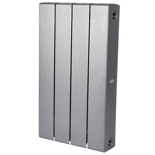 Биметаллический радиатор отопления Rifar Supremo 500 боковое подключение 4 секции титан