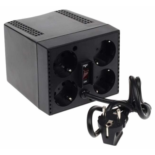 Стабилизатор напряжения Powercom TCA-1200 600Вт 1200ВА черный