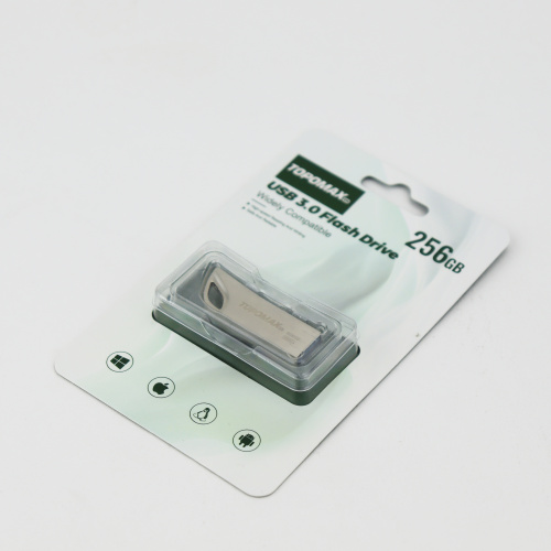 USB-флешка TOPOMAX TP-004 256G 3.0 скорость чтения 80МБ/с, записи 25МБ/с, (металл