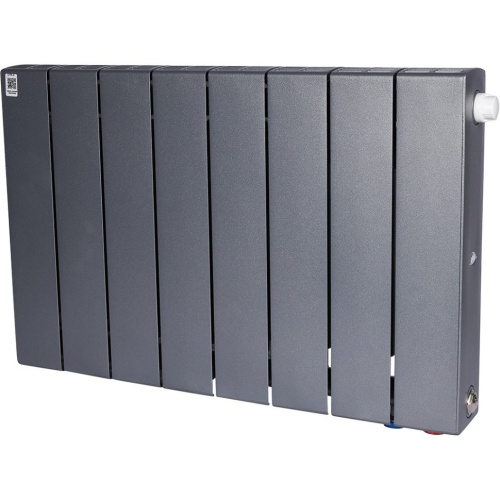 Биметаллический радиатор отопления Rifar Supremo Ventil SVR 350 8 секций нижнее правое подключение титан