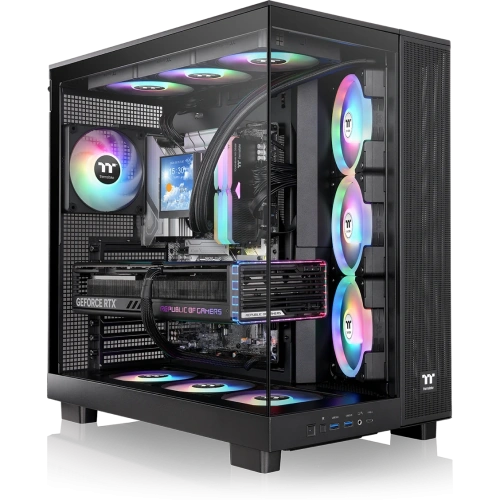 Корпус Thermaltake View 380 XL TG ARGB (CA-11E-00M1WN-00) черный без БП E-ATX 2x120mm 2xUSB3.0 audio bott PSU