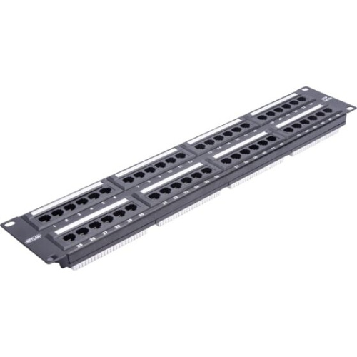 Патч-панель NETLAN EC-URP-48-UD2 в шкаф черный