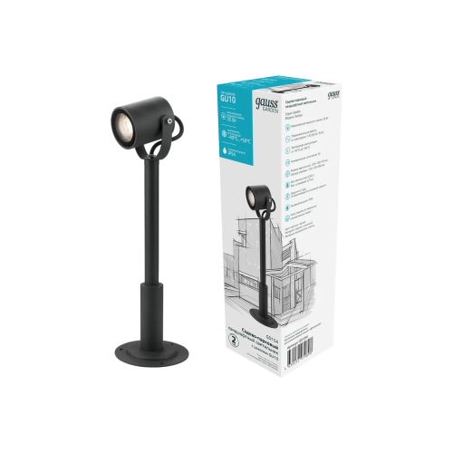 Светильник садово-парковый GAUSS GD154 черный