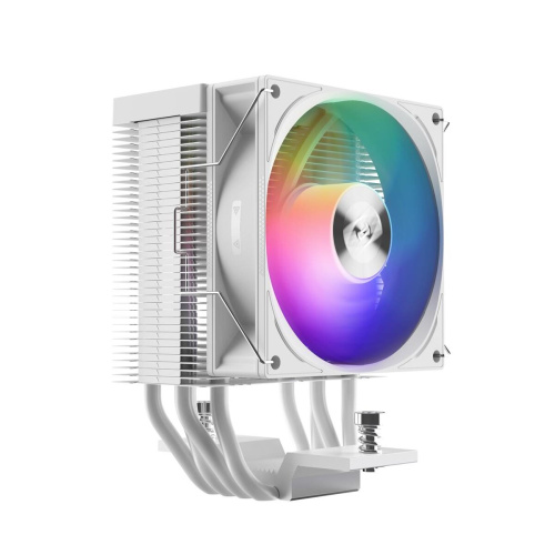 Кулер PCCooler R400 ARGB WH S115X/1200/1700/AM4/AM5 (TDP 180W, 90mm ARGB Fan, 4 тепловые трубки 6мм, 650-2200RPM, 28,3dBa)