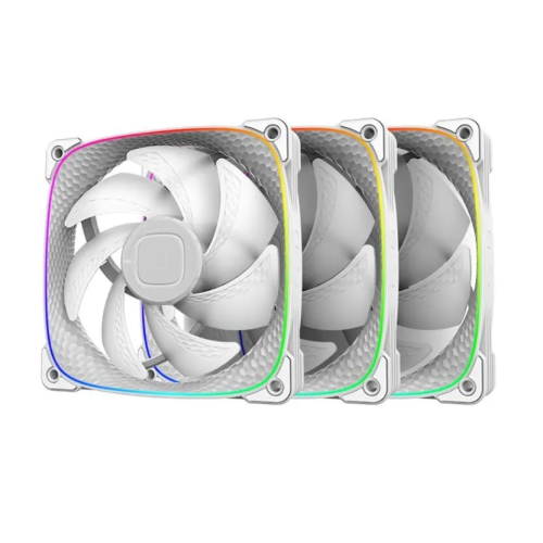 Комплект вентиляторов Geometric Future Squama 2503W (1F2503W312001) Triple Pack / 120mm, 2000 RPM, 69.11 CFM, 29.0 dBA, 5V ARGB, White