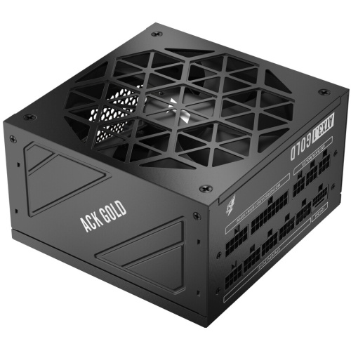 Блок питания 1STPLAYER ACK Gold 850W Black (HA-850BA2-BK) / ATX 3.1, PCle 5.1, APFC, 80 Plus Gold, LLC+DC-DC, full Teapo caps, 140mm fan, full modular