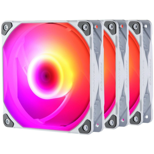 Комплект вентиляторов PHANTEKS M25 DRGB White (PH-F140M25_DRGB_PWM_WT01_3P_RU) (3шт.) 140x140x25мм (PWM, 400-1800 об/мин, 36.57dBa)