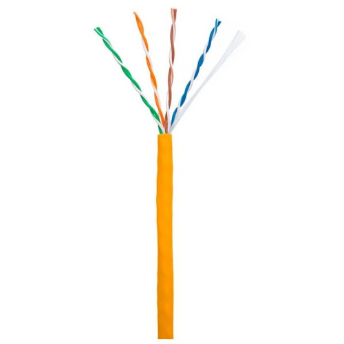 Кабель Netlan EC-UU004-5E-LSZH-OR U/UTP 4 пары категория 5e внутренний LSZH оранжевый 305м