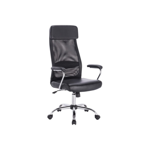 Кресло офисное BRABIX Flight EX-540 531850 хром, экокожа, сетка, черное