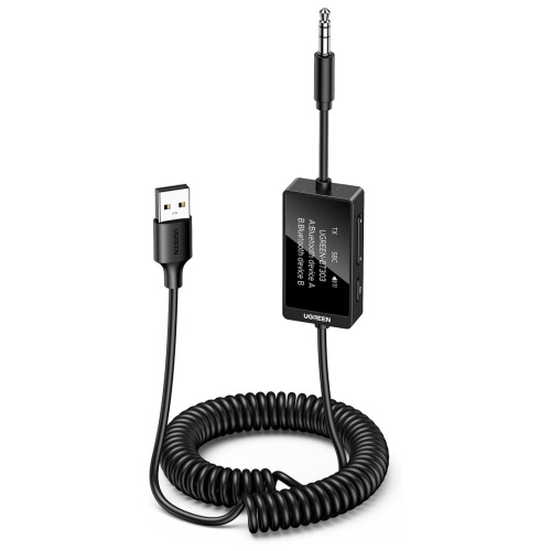 Трансмиттер UGREEN BT303 (45236) Bluetooth Audio Transmitter&Receiver with Microphone Black