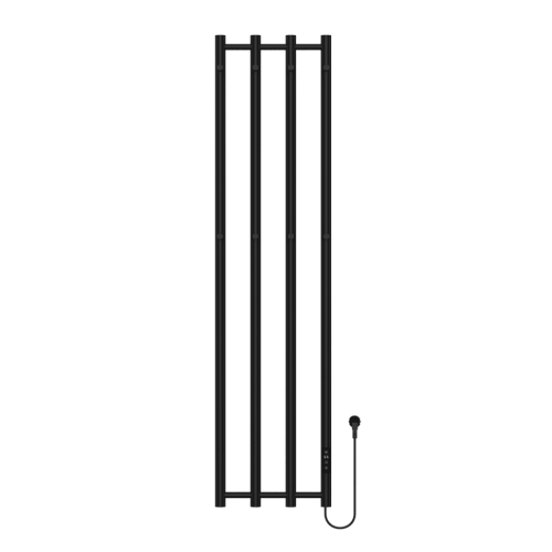 Электрический полотенцесушитель Primoclima Tubus 1450*347 4 трубки 250W черный