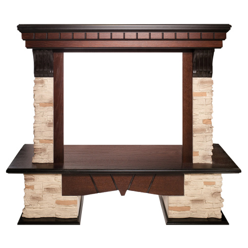 Портал каминный из МДФ RealFlame Rockland 26 AO античный дуб, под камень