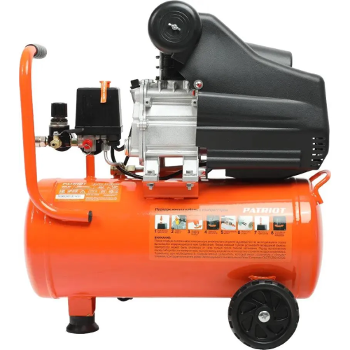 Компрессор поршневой Patriot Optima Euro 24-240K2 масляный оранжевый/черный
