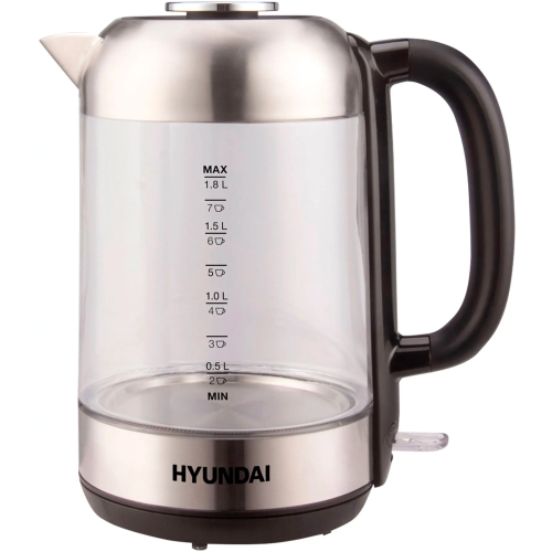 Электрочайник Hyundai HYK-G4034 черный/прозрачный