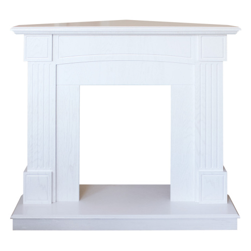 Портал каминный из МДФ угловой RealFlame Andrea фактурный белый дуб, под очаги (Majestic, Fobos, Eugene, 3D Olympic)