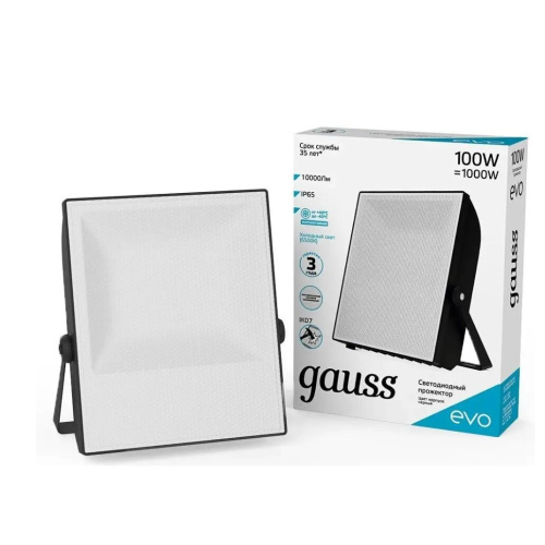 Прожектор уличный Gauss Evo 687511100 светодиодный 100Вт черный