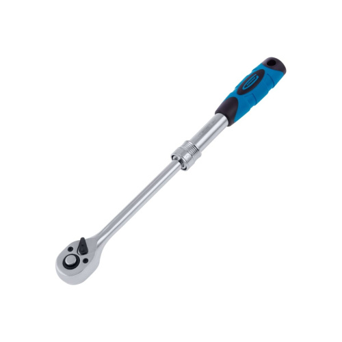 Ключ телескопический трещоточный GROSS 14072 3/8"", 215-315мм, CrV, хромир., 2-х комп. рукоятка
