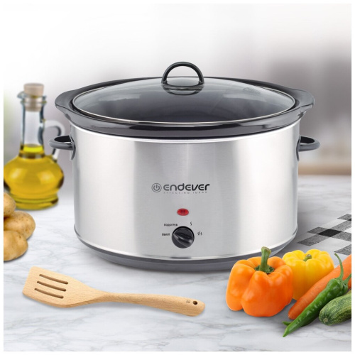 Медленноварка Endever Vita-113, серый/стальной