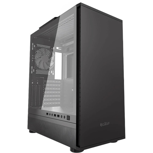 Корпус PcCooler IE200 BK, без БП, Tempered Glass Full Tower, Black, TG, SPCC, 1x120mm ARGB E-ATX, ATX, mITX 180/380/220mm 4x2.5", 2x3.5",