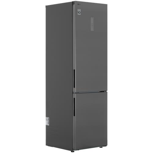Холодильник с морозильником LG GC-B509ANPW серебристый
