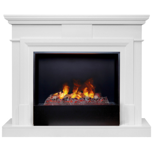 Электрокамин RealFlame Marco 25,5/26 WT белый с очагом 3D Cassette 630