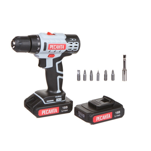 Дрель-шуруповерт аккумуляторная Ресанта ДА-50Л2-18А 75/14/9