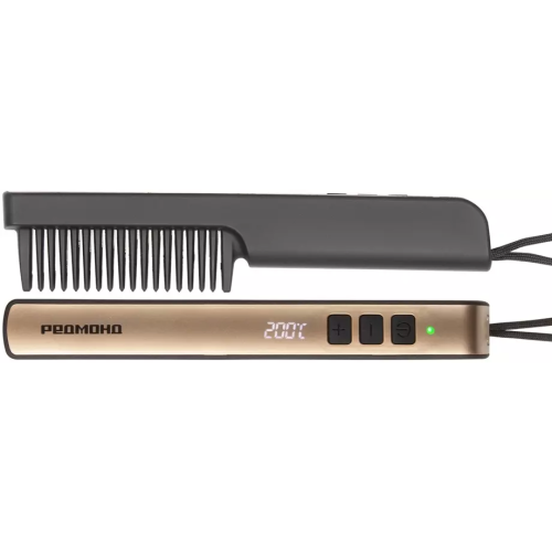 Расческа-выпрямитель REDMOND HS1742 черный/золотистый