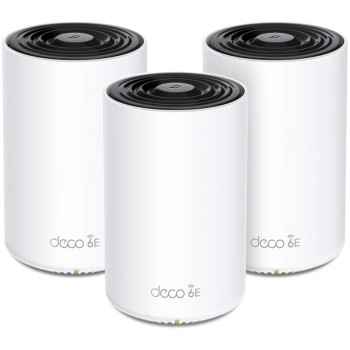 Бесшовный Mesh роутер TP-Link Deco XE75 AXE5400 10/100/1000BASE-TX белый (упак. 3шт)