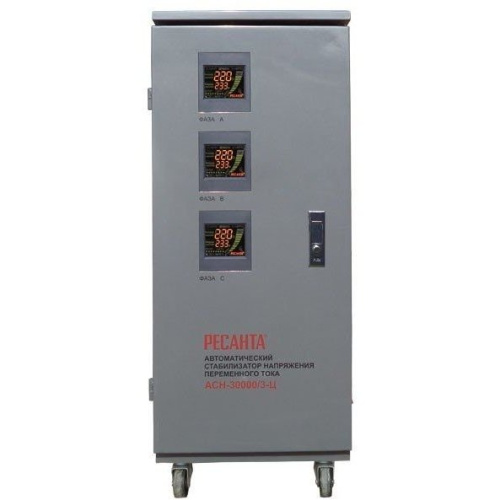Стабилизатор напряжения Ресанта АСН-30000/3-Ц серый