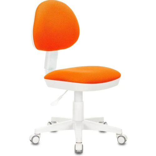 Кресло детское Бюрократ KD-3/WH/TW-96-1 оранжевый крестов. пластик белый