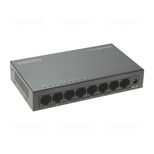 Коммутатор неуправляемый Osnovo SW-8G 8x1Гбит/с
