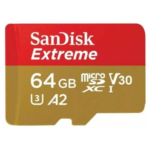 Карта памяти microSDXC Sandisk Extreme (SDSQXAH-064G-GN6MN) 64Gb
