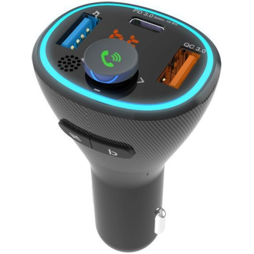 Автомобильный FM-модулятор Ritmix FMT-B300 черный BT USB (80000849)