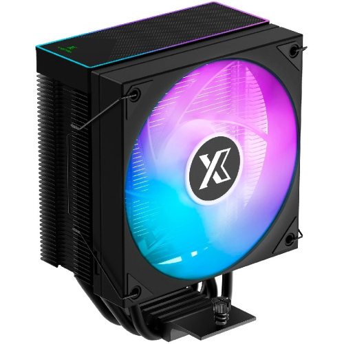Кулер XASTRA AR400 FRGB BK LGA1851/1700/1200/115X/AM5/AM4 (TDP 220W, 4 тепл.трубки ,PWM Fan FRGB 120mm , top cover with FRGB led, black)