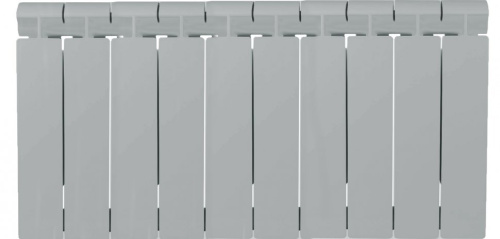 Радиатор биметаллический Global Style Plus 350 (10 секций) серый