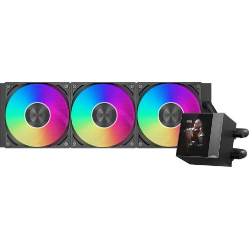 СВО PcCooler DC360 Pro Display ARGB (DC360PRO-BKAWXY-GL) Soc-AM5/AM4/1200/1700/1851 черный 4-pin 39.8dB Al LCD 310W Ret