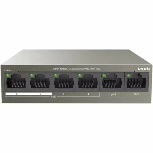 Коммутатор PoE неуправляемый IP-COM F1106P-4-63W 6-Ports 10/100 Mbps Base-TX/4-Ports PoE (PoE бюджет 58W)