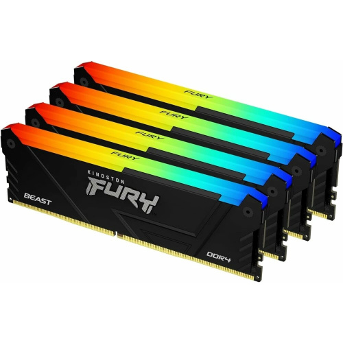 ОЗУ Kingston Fury Beast RGB KF432C16BB2AK4/32 DDR4 4x8GB 3200MHz RTL Gaming PC4-25600 CL16 DIMM 288-pin 1.35В dual rank с радиатором Ret