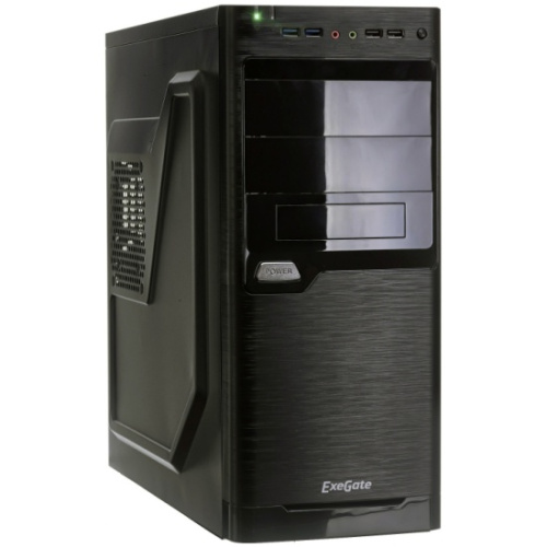 Корпус ExeGate XP-330U Black EX272730RUS ATX, XP600, Black,120mm, 2xUSB+2xUSB3.0, Audio