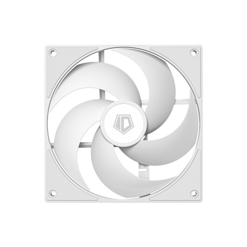 Вентилятор ID-COOLING AS-140-W Duet (2in1) 140x140x25мм (PWM, резиновые углы, белый, 300-1800об/мин, супертихий) Box